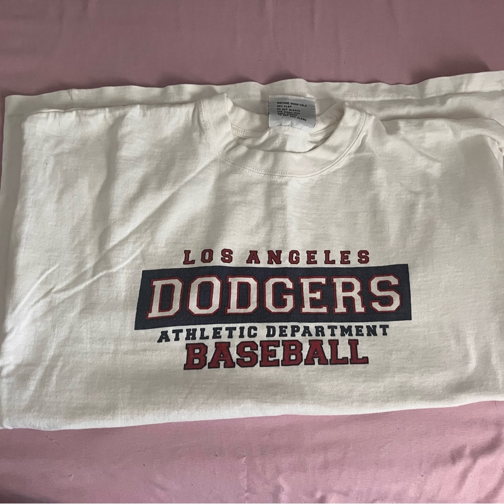 MLB White Dodgers Short Sleeve Tee